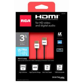 3' Thin HDMI 4K Cable