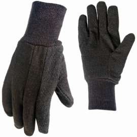 MED Dot BRN Jers Gloves
