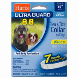 26" WHT Dog Flea Collar