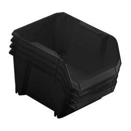4PK #3 BLK Storage Bin