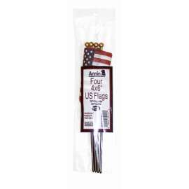 4PK 4x6 US Hand Flag