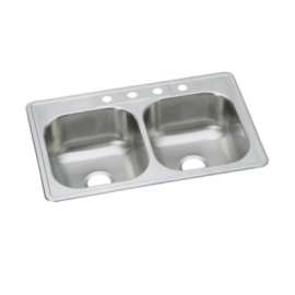 33x22x8-1/16SS DBL Sink
