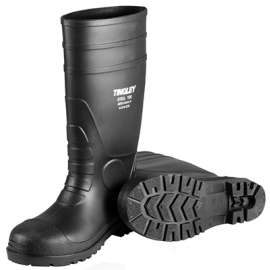 SZ 6 BLK PVC Sock Boots