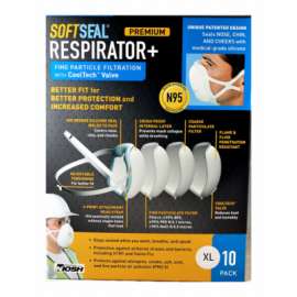 10PK XL N95 Valved Mask
