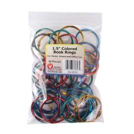 Hygloss Metallic Book Ring, 1.5" Diameter, Pack of 50