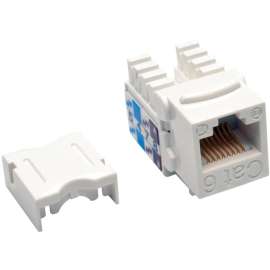 Tripp Lite Cat6 Cat5e 110 Style Punch down Keystone Jack RJ45 White TAA GSA, RJ-45