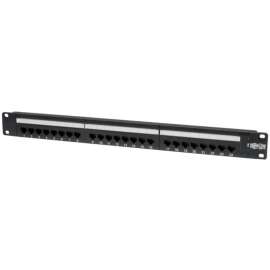 Tripp Lite 24-Port Cat6 Cat5 Patch Panel Rackmount 110 Punch Down RJ45 Ethernet 1URM, 1U, 19" Rack Width