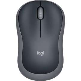 Logitech M185 Wireless Mouse, 2.4GHz with USB Mini Receiver, 12-Month Battery Life, 1000 DPI Optical Tracking, Ambidextrous, Compatible with PC, Mac, Laptop (Swift Grey), Optical, Wireless, Radio Frequency, 2.40 GHz