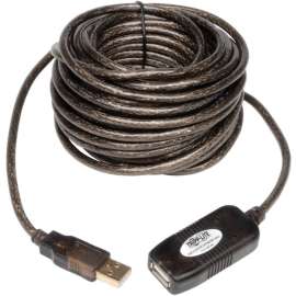 Tripp Lite 16ft USB 2.0 A/A Active Extension Cable USB-A Male / Female 16', Type A Male USB, Type A Female USB, 16ft