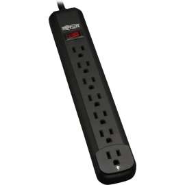 Tripp Lite Power Strip 7-Outlet 5-15R 12ft Cord 5-15P Black Housing 120V, NEMA 5-15P, 7 x NEMA 5-15R, 12 ft Cord, 120 V AC Voltage
