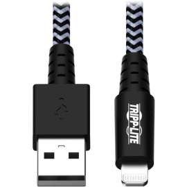 Tripp Lite Heavy-Duty USB-A to Lightning Sync/Charge Cable, MFi Certified, M/M, USB 2.0, 6 ft. (1.83 m), Lightning/USB for iPhone, iPad mini, iPod, iPod touch, Network Device, iPad Air, iPad, 6 ft, 1 x Type A Male USB