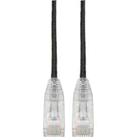 Tripp Lite Cat6 Gigabit Patch Cable Snagless RJ45 Molded Slim Black 10ft, Category 6 for Network Device, Printer, Photocopier, Router, Server, Computer, Modem, Switch, Workstation, 128 MB/s, Patch Cable, 10 ft