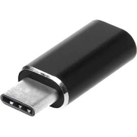 4XEM USB-C MALE TO 8 PIN FEMALE, 1 x USB Type C Male, 1 x 8-pin Lightning Proprietary Connector Female, Black