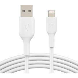 Belkin Lightning/USB Data Transfer Cable, 3.28 ft Lightning/USB Data Transfer Cable for Notebook, Power Bank, iPhone, iPad, iPad Pro, First End: 1 x Lightning, Male, Second End: 1 x USB 2.0 Type A
