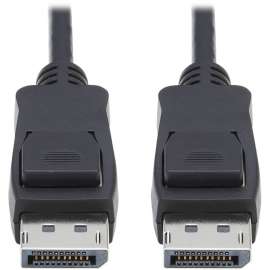 Tripp Lite DisplayPort 1.4 Cable w Latching Connectors 8K HDR M/M Black 10ft, 10 ft DisplayPort A/V Cable for Audio/Video Device, Blu-ray Player, Gaming Console, Notebook, Tablet, TV, Monitor, Projector, Audio/Video Box, Home Theater System, Digital Signa