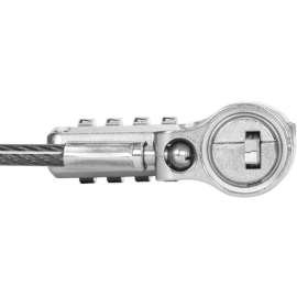Targus DEFCON Ultimate Universal Serialized Combination Lock, Resettable, 4-digit, Silver, Galvanized Steel