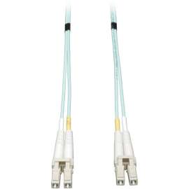 Tripp Lite 3M 10Gb Duplex Multimode 50/125 OM3 Fiber Cable LC/LC Aqua 10', LSZH Fiber Patch Cable (LC/LC), Aqua, 3M (10-ft.)