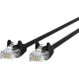 Belkin Cat.6 Snagless Patch Cable, RJ-45 Male, RJ-45 Male, 3ft, Black
