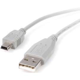 StarTech.com Mini USB 2.0 cable, Type A Male USB, Mini Type B Male USB, 1ft