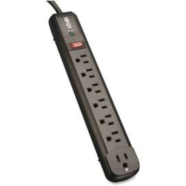 Tripp Lite Surge Protector Power Strip TL P74 RB 120V Right Angle 7 Outlet Black, 7 x NEMA 5-15R, 1800 VA, 1080 J, 120 V AC Input