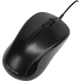 Targus USB Optical Laptop Mouse, Optical, Cable, Black, USB