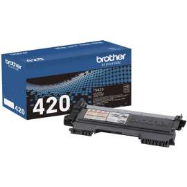 Brother Genuine TN420 Mono Laser Toner Cartridge, Laser, Monochrome Toner, Black, 1 Each