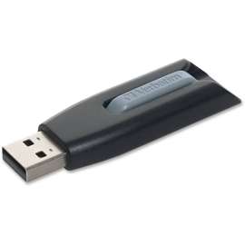 Verbatim 32GB Store 'n' Go V3 USB 3.2 Gen 1 Flash Drive, Gray, 32GB, Gray