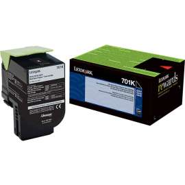 Lexmark Unison 701K Toner Cartridge, Laser, Standard Yield, 1000 Pages, Black