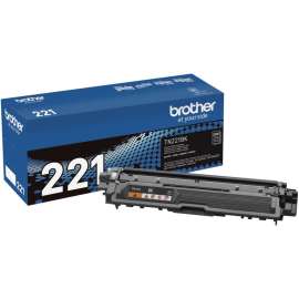 Brother Genuine TN221BK Black Toner Cartridge, Laser, Standard Yield, 2500 Pages, Black