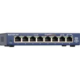 Netgear ProSafe GS108 Ethernet Switch, 8 Ports, 10/100/1000Base-T, 2 Layer Supported, Desktop, Wall Mountable