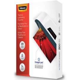 Fellowes ImageLast Jam-Free Thermal Laminating Pouches, Laminating Pouch/Sheet Size: 9" Width x 5 mil Thickness, UV Resistant, Fade Resistant, Jam-free, Clear, 200 / Pack