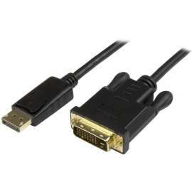 StarTech.com DisplayPort to DVI Converter Cable, DP to DVI Adapter, 3ft, 1920x1200, Eliminate clutter by connecting your PC directly to the monitor using this short adapter cable