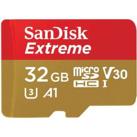 SanDisk Extreme 32 GB UHS-I microSD, 160 MB/s Read, 90 MB/s Write, Lifetime Warranty