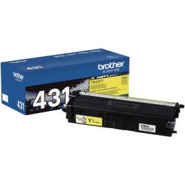 Brother TN431Y Original Standard Yield Laser Toner Cartridge, Yellow, 1 Each, 1800 Pages