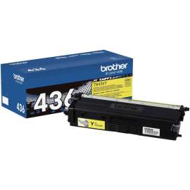 Brother TN436Y Original Laser Toner Cartridge, Yellow, 1 Each, 6500 Pages