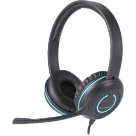 Cyber Acoustics AC-5002 Stereo Headset w/ Single Plug, Stereo, Mini-phone (3.5mm), Wired, 20 Hz