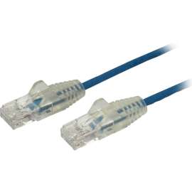 StarTech.com 3 ft CAT6 Cable, Slim CAT6 Patch Cord, Blue, Snagless RJ45 Connectors, Gigabit Ethernet Cable