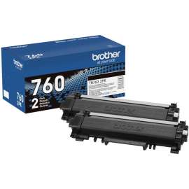 Brother TN760 Original High Yield Laser Toner Cartridge, Twin-pack, Black, 2 / Box, 3000 Pages Black (Per Cartridge)