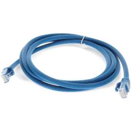 AddOn 10ft RJ-45 (Male) to RJ-45 (Male) Straight Blue Cat6A UTP PVC Copper Patch Cable, 10.01 ft Category 6a Network Cable for Network Device, First End: 1 x RJ-45 Network, Male, Second End: 1 x RJ-45 Network