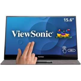 ViewSonic TD1655 15.6 Inch 1080p Portable Monitor with IPS Touchscreen, 2 Way Powered 60W USB C, Eye Care, Dual Speakers, Built in Stand with Smart Cover - TD1655 - 1080p Portable Monitor with Touchscreen, 60W USB-C, Built in Stand, Smart Cover - 25