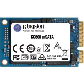 Kingston KC600 256 GB Solid State Drive, mSATA Internal, SATA (SATA/600), Desktop PC, Notebook Device Supported, 150 TB TBW