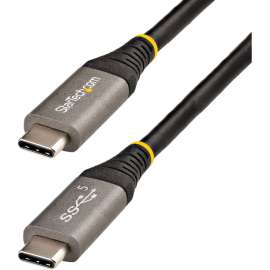 StarTech.com 6ft 2m USB C Cable, High Quality USB-C Cable, USB 3.0 (5Gbps) Type-C Cable, 5A/100W PD, DP Alt Mode, USB C Cord, 6.6ft (2m) USB-C cable 5Gbps; USB 3.2/3.1 Gen 1; DP Alt mode (8K 30Hz); 100W/5A PD 3.0 charging; Thunderbolt 3 Compatible, High Q