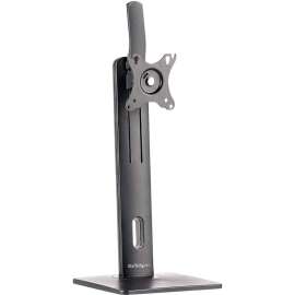StarTech.com Free Standing Single Monitor Mount, Height Adjustable Ergonomic Monitor Desk Stand, For VESA Mount Displays up to 32" (15lb), Free-standing single monitor mount supports a display up to 32 inch (15lb); VESA75x75/100x100mm, Ergonomic Tilt/Swiv