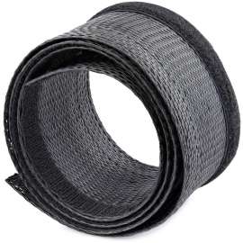 StarTech.com 10ft (3m) Cable Management Sleeve, Braided Mesh Wire Wraps/Floor Cable Covers, Computer Cable Manager/Cord Concealer, 10ft flexible cable management sleeve/wrap, Expandable coiled cable manager sleeving w/ max 1.26in Dia, Adjustable cord orga