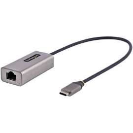 StarTech.com USB-C to Ethernet Adapter, 10/100/1000 Mbps, Gigabit Network Adapter, ASIX AX88179A, 1ft/30cm Cable, Windows/macOS/Linux, This USB to RJ45 adapter supports up to Gigabit speeds and supports 10/100/1000 Mbps network speeds, Built-in 11.8in/30c