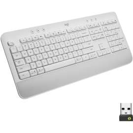 Logitech Signature K650 (Off-white) - Wireless Connectivity - Bluetooth/RF - 32.81 ft - PC, Mac - AA Battery Size Supported - Off White
