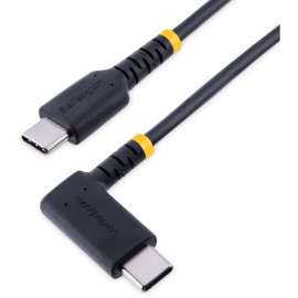 StarTech.com 6ft (2m) USB C Charging Cable Right Angle, 60W PD 3A, Heavy Duty Fast Charge USB-C Cable, Durable Rugged Aramid Fiber, 6ft (2m) USB C to right-angled USB type-C charging cable for convenient peripheral connection, Up to 60W Power Delivery 3A