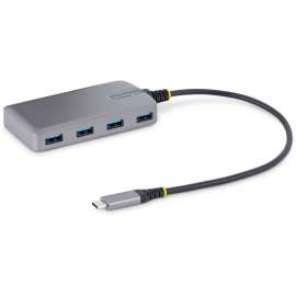 StarTech.com 4-Port USB-C Hub, 5Gbps, Bus Powered, 4x USB-A Ports, Optional Auxiliary Power, Portable USB Type-C Hub, 1ft/30cm Cable, Portable USB-C Expansion Hub for desktop/laptop computers, 4x USB-A ports, USB 3.2 Gen 1 5Gbps, Bus-powered dongle (15W o
