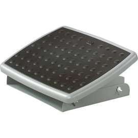3M Adjustable Footrest, 0.75" Adjustable Height, 20 Tilt, Charcoal, Plastic