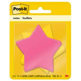 3M Post-it Star and Heart-shaped Note Pads